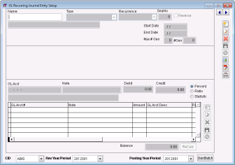 GL Recurring Entries
