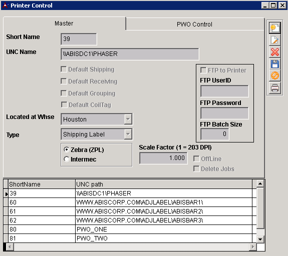 Printer Control