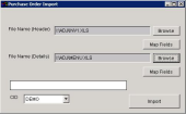 Purchase Order Import Screen