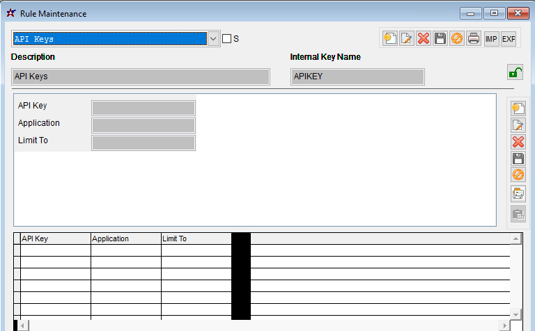 1099 Types Rule Maintenance screen