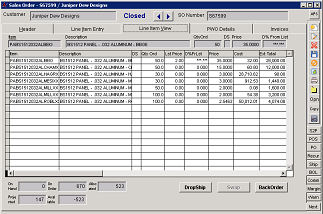 Sales Order Line Item View Tab