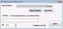 Vendor Part Import - Click to enlarge