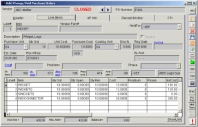 Purchase Order -Line Tab