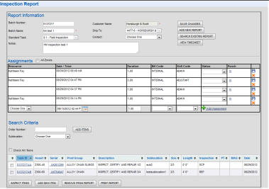 Inspection Report - Click to enlarge