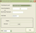 Void AP Checks Screen