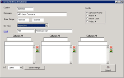 Invoiced Items Breakdown Screen