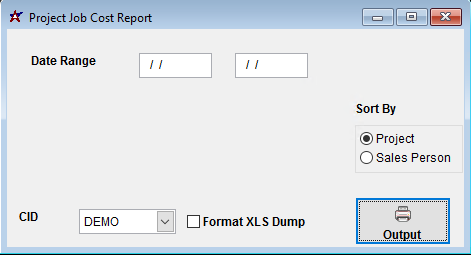 Project Job Cost Report