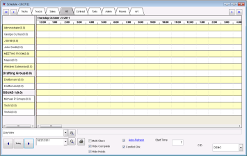 Schedule Master Screen