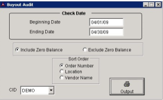 Buyout Audit Screen