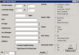 Sales Order Report