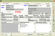 AP Invoice Master Screen