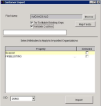 Customer Import Screen