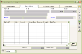 GL Batch Entry Tab