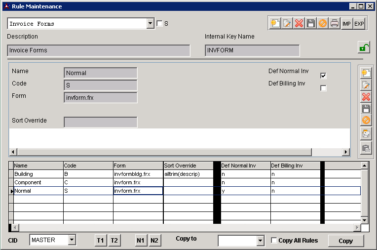 Invoice Forms Rule