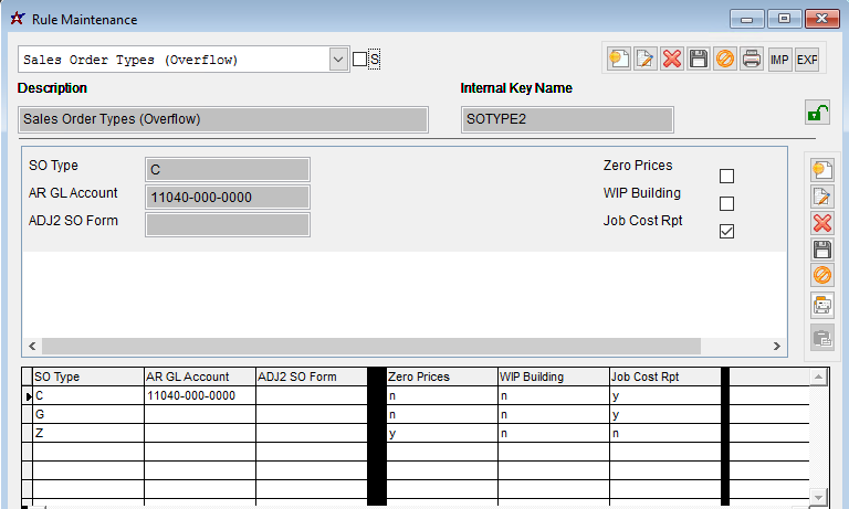 Sales Order Types (Overflow) Rule