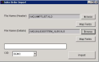 Sales Order Import Screen
