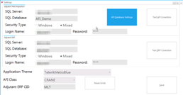 AFI Database Settings